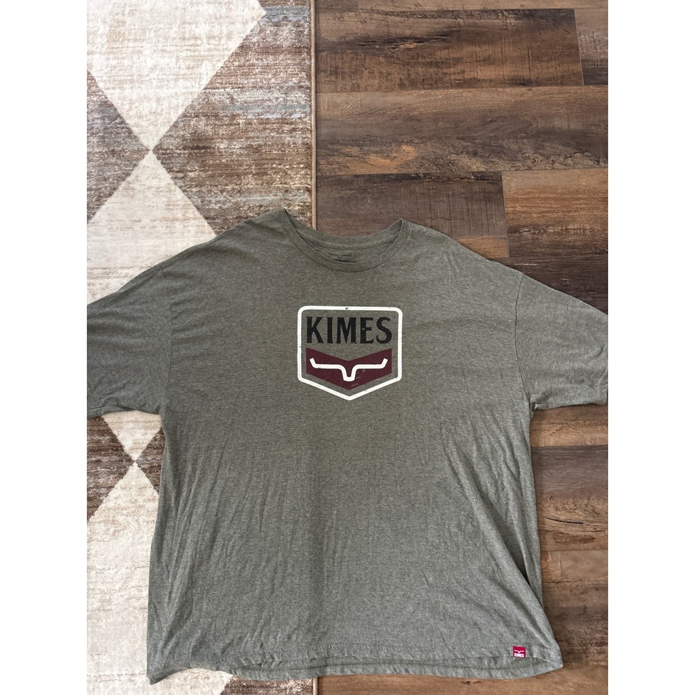 Kimes Ranch Mens XXL Graphic T-Shirt Heather Green Western Shield Logo Tee